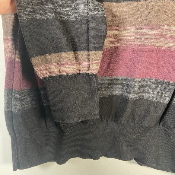 F/X Fusion Textured XXL Striped Crew Neck Long Sleeve Pullover Sweater Grandpa - Picture 4 of 12